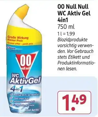 Rossmann 00 Null Null WC Aktiv Gel 4in1 Angebot
