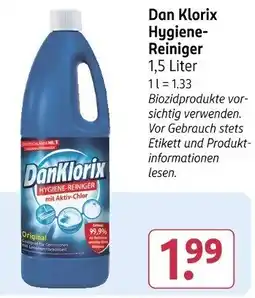 Rossmann Dan Klorix Hygiene- Reiniger Angebot
