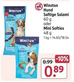 Rossmann Winston Hund Saftige Salami oder Mini Softies Angebot