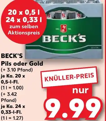 Kaufland BECK'S Pils oder Gold Angebot