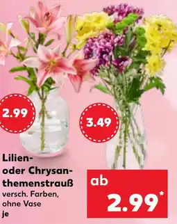 Kaufland Lilien- oder Chrysan- themenstrauß Angebot