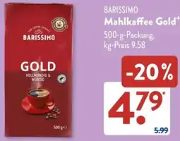 Aldi Süd BARISSIMO Mahlkaffee Gold Angebot