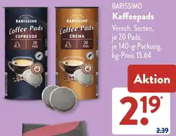 Aldi Süd BARISSIMO Kaffeepads Angebot