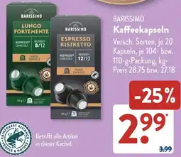 Aldi Süd BARISSIMO Kaffeekapseln Angebot