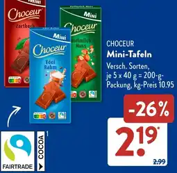 Aldi Süd CHOCEUR Mini-Tafeln Angebot
