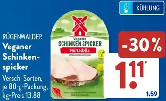 Aldi Süd RÜGENWALDER Veganer Schinkenspicker Angebot