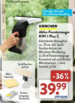 Aldi Süd KARCHER Akku-Fenstersauger KWI 1 Plus C Angebot