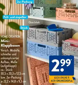 Aldi Süd HOME CREATION Mini Klappboxen Angebot