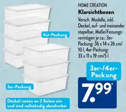 Aldi Süd HOME CREATION Klarsichtboxen Angebot
