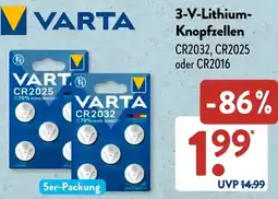 Aldi Süd VARTA 3-V-Lithium Knopfzellen Angebot