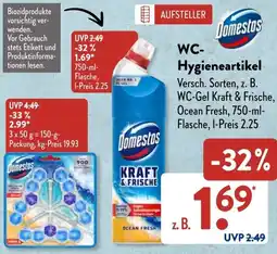 Aldi Süd Domestos WC Hygieneartikel Angebot