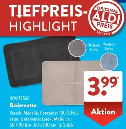 Aldi Süd NOVITESSE Badematte Angebot