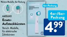 Aldi Süd AMBIANO Ersatz Aufsteckbürsten Angebot