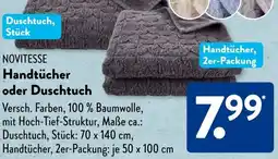 Aldi Süd NOVITESSE Handtücher oder Duschtuch Angebot