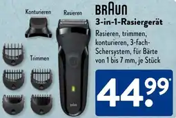 Aldi Süd BRAUN 3-in-1-Rasiergerät Angebot