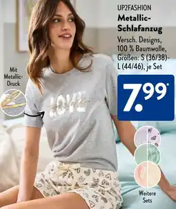 Aldi Süd UP2FASHION Metallic Schlafanzug Angebot