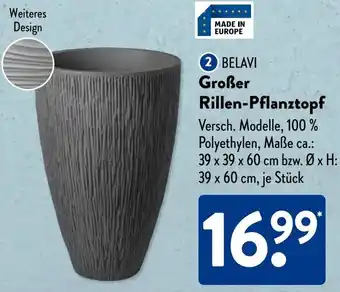 Aldi Süd BELAVI Großer Rillen-Pflanztopf Angebot