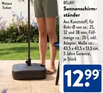 Aldi Süd BELAVI Sonnenschirmständer Angebot
