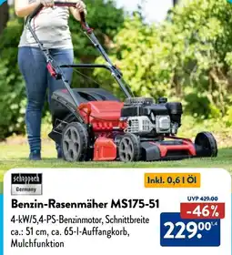 Aldi Süd Scheppach Benzin-Rasenmäher MS175-51 Angebot