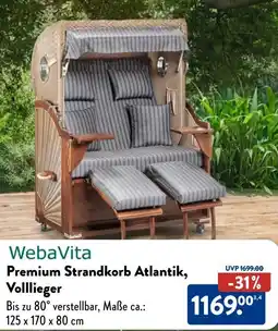Aldi Süd WebaVita Premium Strandkorb Atlantik, Volllieger Angebot