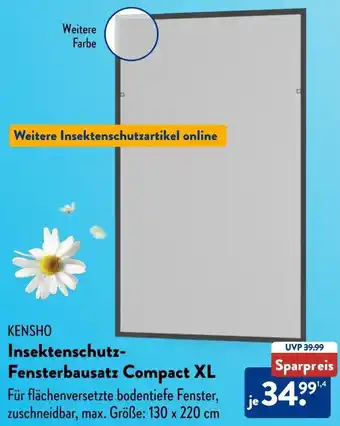 Aldi Süd KENSHO Insektenschutz Fensterbausatz Compact XL Angebot