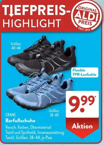 Aldi Süd CRANE Barfußschuhe Angebot