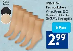 Aldi Süd UP2FASHION Feinsöckchen Angebot