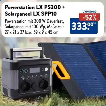Aldi Süd Yard Force Powerstation LX PS300 + Solarpaneel LX SPP10 Angebot