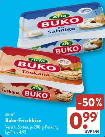 Aldi Süd ARLA Buko-Frischkäse Angebot