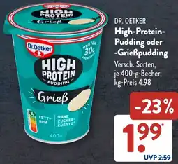 Aldi Süd DR. OETKER High-Protein Pudding oder Grießpudding Angebot