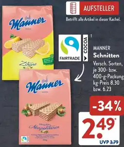 Aldi Süd MANNER Schnitten Angebot