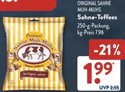 Aldi Süd ORIGINAL SAHNE MUH-MUHS Sahne-Toffees Angebot