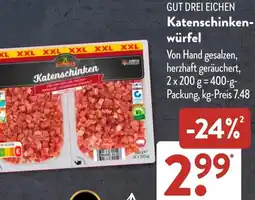 Aldi Süd GUT DREI EICHEN Katenschinkenwürfel Angebot