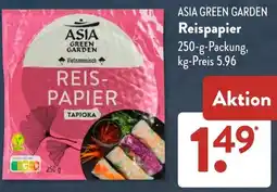 Aldi Süd ASIA GREEN GARDEN Reispapier Angebot
