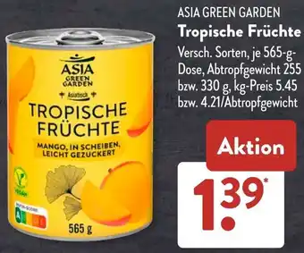 Aldi Süd ASIA GREEN GARDEN Tropische Früchte Angebot