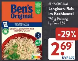 Aldi Süd BEN'S ORIGINAL Langkorn-Reis im Kochbeutel Angebot