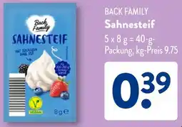 Aldi Süd BACK FAMILY Sahnesteif Angebot