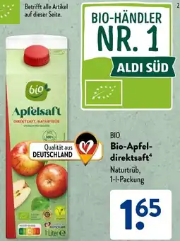 Aldi Süd Bio-Apfeldirektsaft Angebot