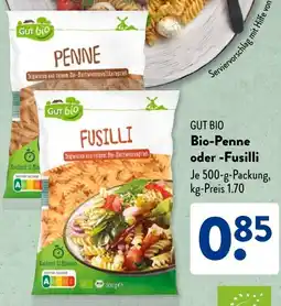 Aldi Süd GUT BIO Bio-Penne oder Fusilli Angebot