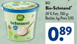Aldi Süd Bio-Schmand Angebot