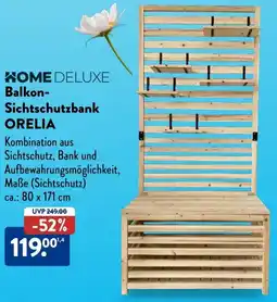 Aldi Süd HOME DELUXE Balkon Sichtschutzbank ORELIA Angebot