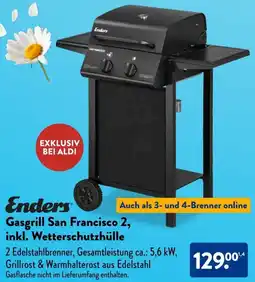 Aldi Süd Enders Gasgrill San Francisco 2, inkl. Wetterschutzhülle Angebot