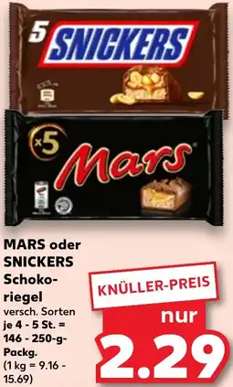 Kaufland MARS oder SNICKERS Schokoriegel Angebot