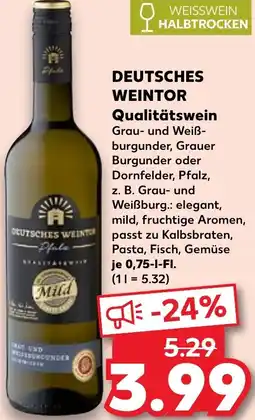 Kaufland DEUTSCHES WEINTOR Qualitätswein Angebot