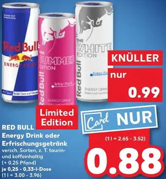 Kaufland RED BULL Energy Drink oder Erfrischungsgetränk Angebot