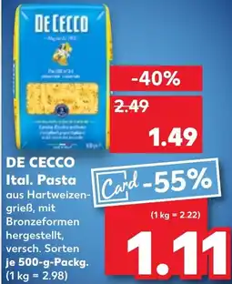 Kaufland DE CECCO Ital. Pasta Angebot