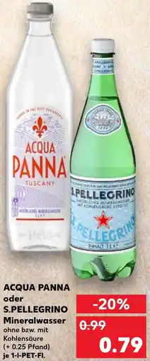 Kaufland ACQUA PANNA oder S.PELLEGRINO Mineralwasser Angebot