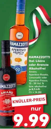 Kaufland RAMAZZOTTI Ital. Liköre oder Arancia Alkoholfrei Angebot