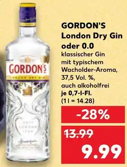 Kaufland GORDON'S London Dry Gin oder 0.0 Angebot