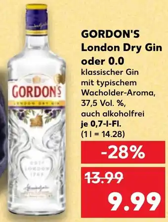 Kaufland GORDON'S London Dry Gin oder 0.0 Angebot